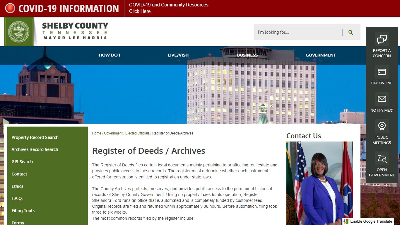 Register of Deeds / Archives - Shelby County, TN